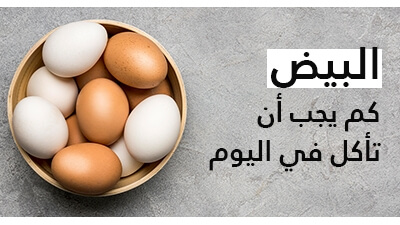 البيض كم يجب أن تأكل في اليوم