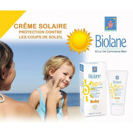 Crème solaire bébé Biolane 125ml sur