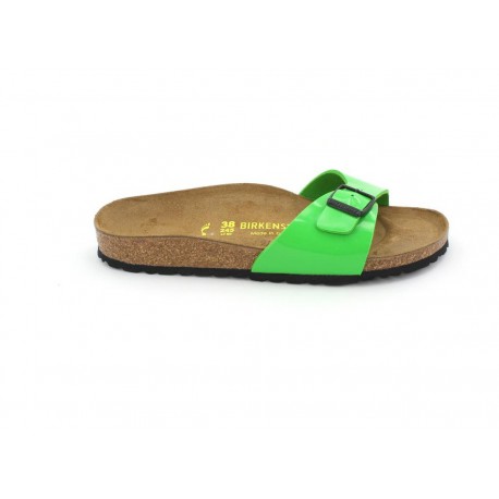 Mules MADRID BIRKENSTOCK femme birko-flor®vernis, Vert