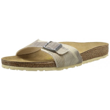 level squeeze Expression Mules MADRID BIRKENSTOCK Homme Textile Camouflage - Beige - med.ma