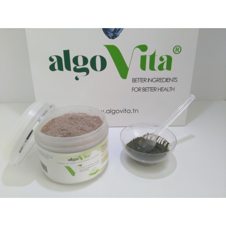 Algovita Masque de visage aux extraits de micro-algues et à l’argile rouge Peaux Sensibles – Ternes