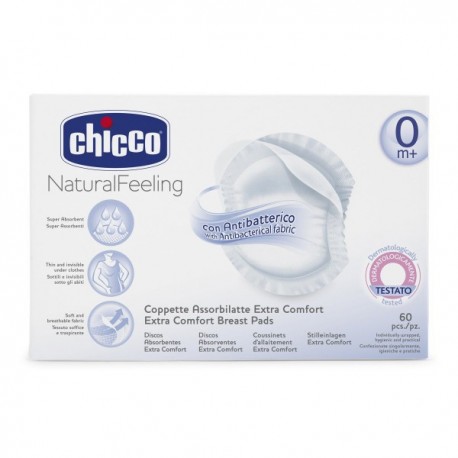 CHICCO COUSSINETS D'ALLAITEMENT  ANTI BAC ABSORBA 30 PIECES