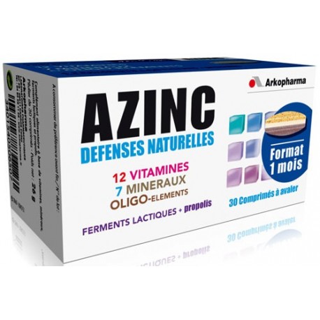 Azinc Défenses Naturelles, 30 comprimés à avaler