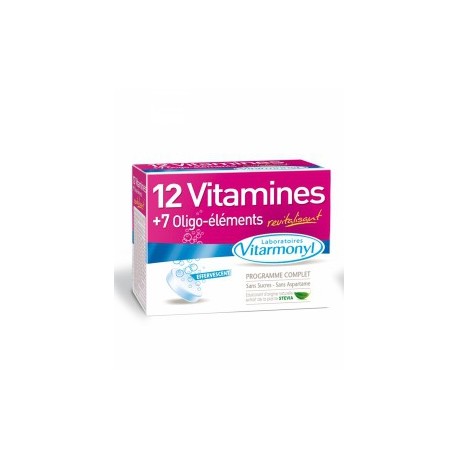 Multivitamines - 12 Vitamines + 7 Oligo-éléments, 24 comprimés