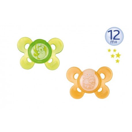 CHICCO SUCETTE PHYSIO CONFORT LUMINEUSE SILICONE 12M+ 1PC
