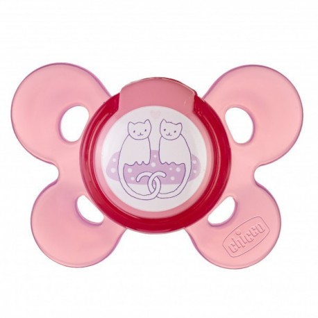 CHICCO SUCETTE PHYSIO  CONFORT ROSE SILICONE 6-12M 1PC