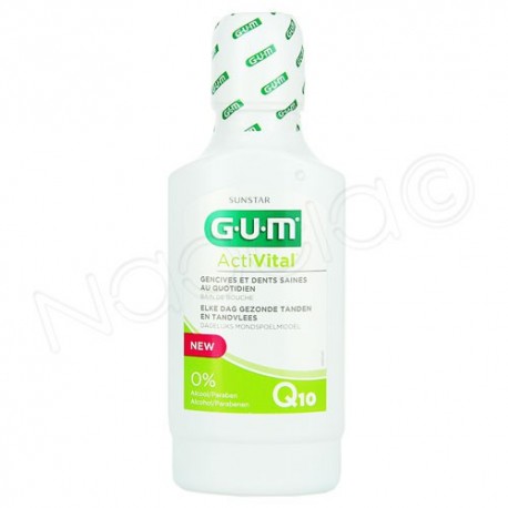 Gum Activital Bain de Bouche Gencives et Dents Saines au Quotidien Q10, 300ml