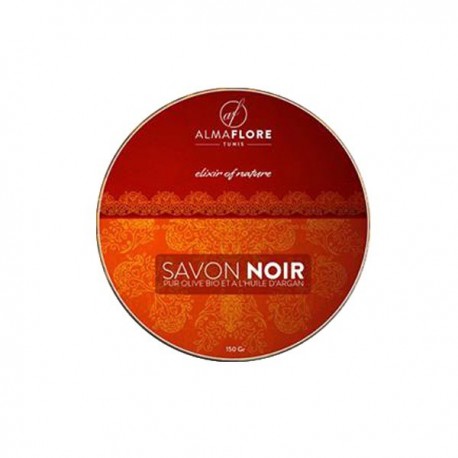 ALMAFLORE SAVON NOIR - Olive BIO et Huile d'argan - 150gr