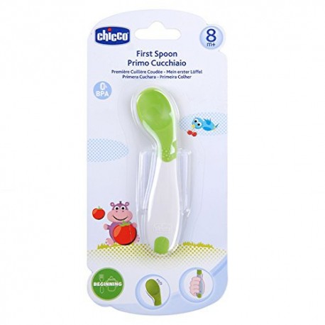 CHICCO CUILLERE SILICONE 8M+ VERT