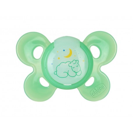 CHICCO SUCETTE PHYSIO COMFORT LUMINEUSE SIL 6-12M