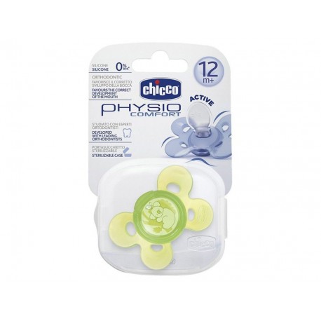CHICCO SUCETTE PHYSIO CONFORT NEUTRAL SILICONE 12M+