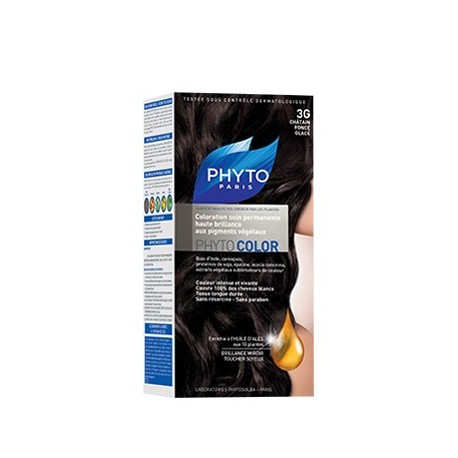 Coloration cheveux PhytoColor Chatin Foncé Glacé 3G