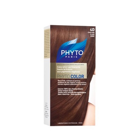 Coloration cheveux PhytoColor Chatin Clair Doré 4D