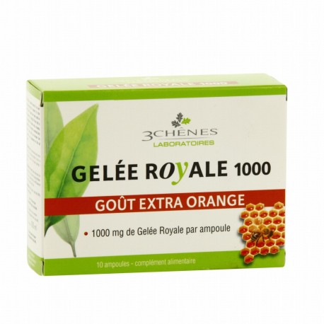 GELEE ROYALE 1000 mg DE 3 CHÊNES - 10 AMPOULES