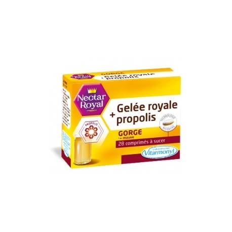 Vitarmonyl GELEE ROYALE + PROPOLIS GORGE - BOITE 28 PASTILLES