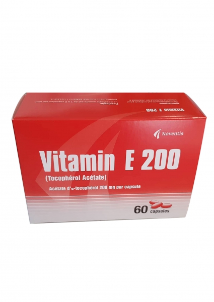 VITAMIN E 200 200 mg B/60 en Tunisie METABOLISME ET NUTRITION MAJ 2024